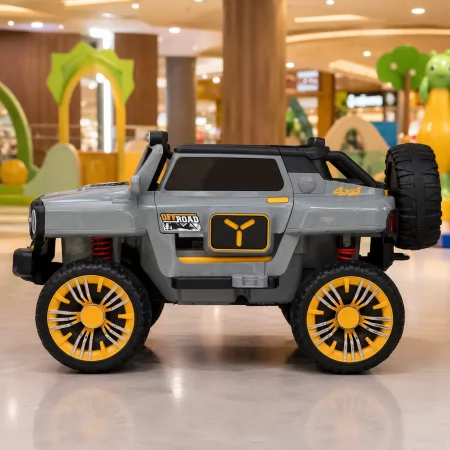 Детский электромобиль Джип Bambi M 5821 EBLR-11 Jeep, 4 мотора по 45W, EVA, кожа, Bluetooth, MP3, серый