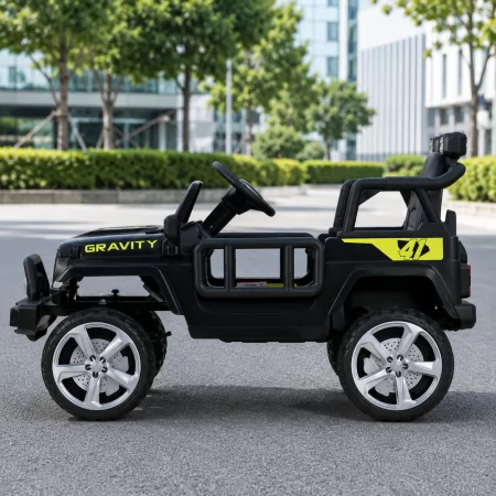 Дитячий електромобіль Джип Bambi Racer M 5103 EBLR-2 Jeep, 2 мотори по 40W, EVA, сидіння з екошкіри, MP3, Bluetooth, чорний