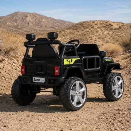 Дитячий електромобіль Джип Bambi Racer M 5103 EBLR-2 Jeep, 2 мотори по 40W, EVA, сидіння з екошкіри, MP3, Bluetooth, чорний