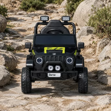Дитячий електромобіль Джип Bambi Racer M 5103 EBLR-2 Jeep, 2 мотори по 40W, EVA, сидіння з екошкіри, MP3, Bluetooth, чорний