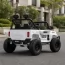 Детский электромобиль Джип Bambi Racer M 6325EBLR-1 Jeep Wrangler белый, 2 мотора по 25W, MP3, USB, Bluetooth, EVA, кожа