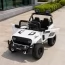 Детский электромобиль Джип Bambi Racer M 6325EBLR-1 Jeep Wrangler белый, 2 мотора по 25W, MP3, USB, Bluetooth, EVA, кожа