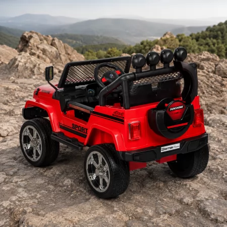Дитячий електромобіль Джип Jeep Bambi M 3237 EBLR-3 червоний, 4 мотори по 45W, EVA, екокожа, MP3, Bluetooth Дитячий електромобіль Джип Jeep Bambi M 3237 EBLR-3 червоний, 4 мотори по 45W, EVA, екокожа, MP3, Bluetooth