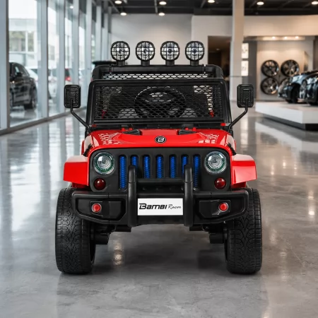Дитячий електромобіль Джип Jeep Bambi M 3237 EBLR-3 червоний, 4 мотори по 45W, EVA, екокожа, MP3, Bluetooth Дитячий електромобіль Джип Jeep Bambi M 3237 EBLR-3 червоний, 4 мотори по 45W, EVA, екокожа, MP3, Bluetooth