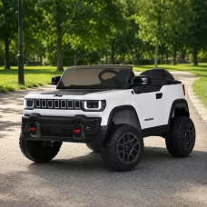 Детский электромобиль Джип Jeep Recon JJ2500EBLR-1 двухместный, 4 мотора по 25W, EVA, кожа, MP3, USB, Bluetooth, белый Детский электромобиль Джип Jeep Recon JJ2500EBLR-1 двухместный, 4 мотора по 25W, EVA, кожа, MP3, USB, Bluetooth, белый