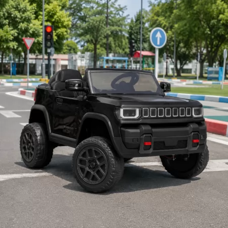 Детский электромобиль Джип Jeep Recon JJ2500EBLR-2 двухместный, 4 мотора по 25W, EVA, кожа, MP3, USB, Bluetooth, черный