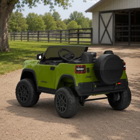 Детский электромобиль Джип Jeep Recon JJ2500EBLR-5 двухместный, 4 мотора по 25W, EVA, кожа, MP3, USB, Bluetooth, зеленый