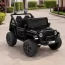 Детский электромобиль Джип Jeep Wrangler M 6287EBLR-2 двухместный черный, 4 мотора по 45W, EVA, кожа, Bluetooth