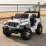 Детский электромобиль Jeep Wrangler Rubicon белый с музыкой и Bluetooth