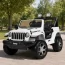 Детский электромобиль Jeep Wrangler Rubicon белый с музыкой и Bluetooth