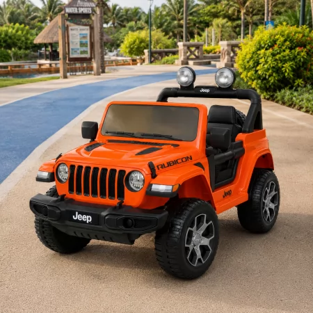 Детский электромобиль Джип Jeep Wrangler Rubicon Bambi M 4176 оранжевый 4 мотора