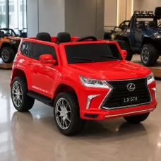 Дитячий електромобіль Джип Lexus LX 570 M 6140EBLR-3 червоний, 2 мотори по 35W, EVA, екошкіра, MP3, Bluetooth