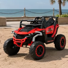 Детский электромобиль Джип-багги M 6141EBLR-3 красный, 2 мотора по 25W, MP3, USB, Bluetooth, EVA колеса, экокожа Детский электромобиль Джип-багги M 6141EBLR-3 красный, 2 мотора по 25W, MP3, USB, Bluetooth, EVA колеса, экокожа