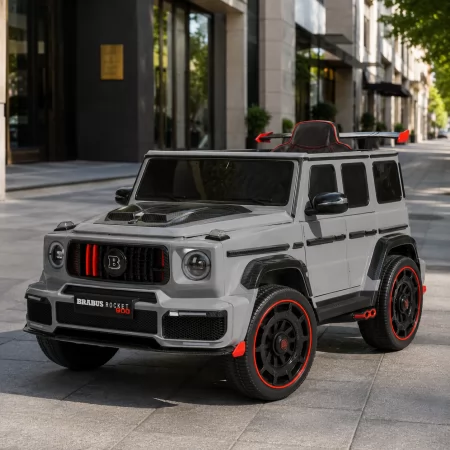 Детский электромобиль Джип Mercedes-AMG G 63 Brabus Rocket 900 M 6257EBLR-11 серый, Гелендваген, 4 мотора по 35W, EVA, кожаное сиденье, MP3, USB, Bluetooth Детский электромобиль Джип Mercedes-AMG G 63 Brabus Rocket 900 M 6257EBLR-11 серый, Гелендваген, 4 мотора по 35W, EVA, кожаное сиденье, MP3, USB, Bluetooth