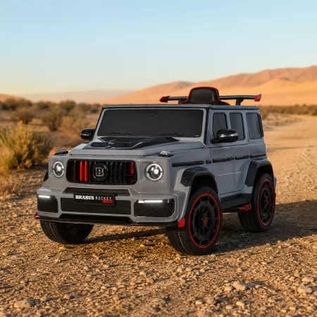 Детский электромобиль Джип Mercedes-AMG G 63 Brabus Rocket 900 M 6257EBLR-11 серый, Гелендваген, 4 мотора по 35W, EVA, кожаное сиденье, MP3, USB, Bluetooth Детский электромобиль Джип Mercedes-AMG G 63 Brabus Rocket 900 M 6257EBLR-11 серый, Гелендваген, 4 мотора по 35W, EVA, кожаное сиденье, MP3, USB, Bluetooth