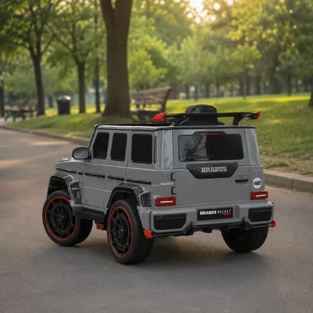 Детский электромобиль Джип Mercedes-AMG G 63 Brabus Rocket 900 M 6257EBLR-11 серый, Гелендваген, 4 мотора по 35W, EVA, кожаное сиденье, MP3, USB, Bluetooth Детский электромобиль Джип Mercedes-AMG G 63 Brabus Rocket 900 M 6257EBLR-11 серый, Гелендваген, 4 мотора по 35W, EVA, кожаное сиденье, MP3, USB, Bluetooth