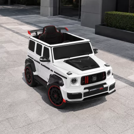 Дитячий електромобіль Джип Mercedes-AMG G 63 Brabus Rocket 900 M 6257EBLR-1 білий, Гелендваген, 4 мотори по 35W, EVA, екошкіра, MP3, Bluetooth