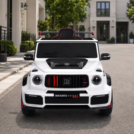 Дитячий електромобіль Джип Mercedes-AMG G 63 Brabus Rocket 900 M 6257EBLR-1 білий, Гелендваген, 4 мотори по 35W, EVA, екошкіра, MP3, Bluetooth