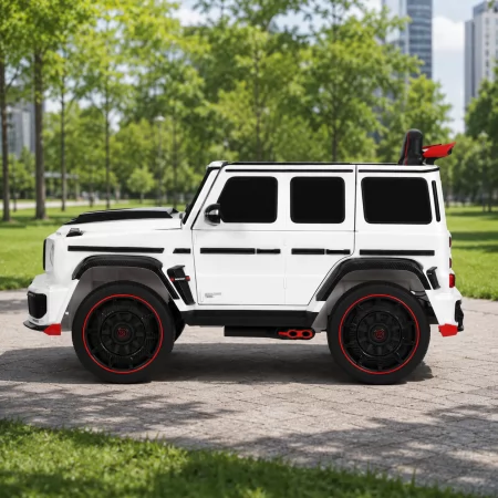 Дитячий електромобіль Джип Mercedes-AMG G 63 Brabus Rocket 900 M 6257EBLR-1 білий, Гелендваген, 4 мотори по 35W, EVA, екошкіра, MP3, Bluetooth