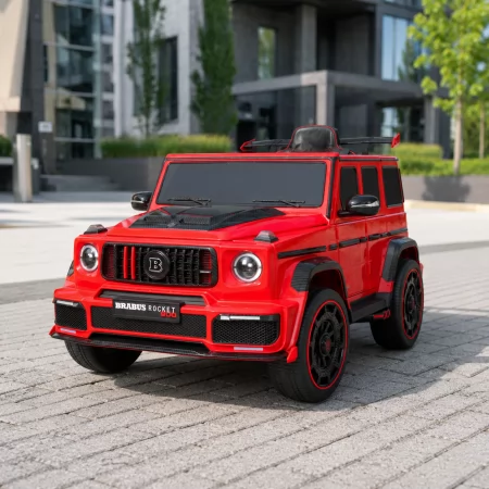 Дитячий електромобіль Джип Mercedes-AMG G 63 Brabus Rocket 900 M 6257EBLR-3, червоний, Гелендваген, 4 мотори по 35W, EVA, шкіра, MP3, USB, Bluetooth