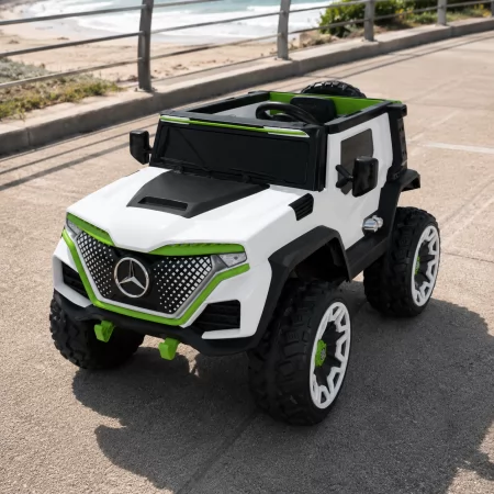 Детский электромобиль Джип Mercedes-Benz Ener-G-Force M 5912 EBLR-1, 4 мотора по 25W, EVA, экокожа, MP3, USB, Bluetooth, белый