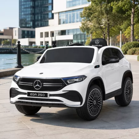 Дитячий електромобіль Джип Mercedes-Benz EQA 250 Bambi M 5027 EBLR-1 білий, 4 мотори по 25W, EVA, екошкіра, MP3, USB