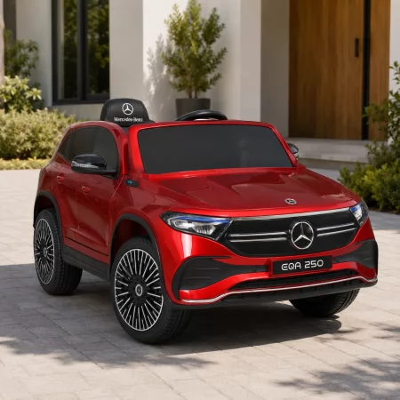 Дитячий електромобіль Джип Mercedes-Benz EQA 250 Bambi M 5027 EBLRS-3 червоний, 4 мотори по 25W, EVA, екошкіра, MP3, USB, фарбований кузов