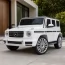 Дитячий електромобіль Джип Mercedes-Benz G-Class G500 Гелендваген Bambi M 5028 EBLR-1 білий, 4 мотори по 25W, EVA, шкіра, MP3, USB