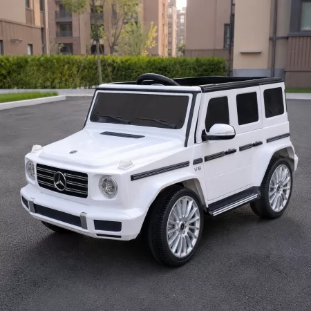 Дитячий електромобіль Джип Mercedes-Benz G-Class G500 Гелендваген Bambi M 5028 EBLR-1 білий, 4 мотори по 25W, EVA, шкіра, MP3, USB Дитячий електромобіль Джип Mercedes-Benz G-Class G500 Гелендваген Bambi M 5028 EBLR-1 білий, 4 мотори по 25W, EVA, шкіра, MP3, USB