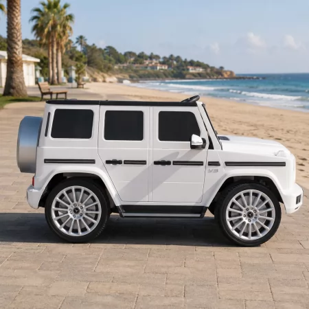 Дитячий електромобіль Джип Mercedes-Benz G-Class G500 Гелендваген Bambi M 5028 EBLR-1 білий, 4 мотори по 25W, EVA, шкіра, MP3, USB Дитячий електромобіль Джип Mercedes-Benz G-Class G500 Гелендваген Bambi M 5028 EBLR-1 білий, 4 мотори по 25W, EVA, шкіра, MP3, USB