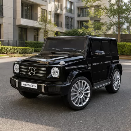 Дитячий електромобіль Джип Mercedes-Benz G-Class G500 Гелендваген Bambi M 5028 EBLRS-2 фарбований чорний, 4 мотори по 25W, EVA, шкіра, MP3, USB