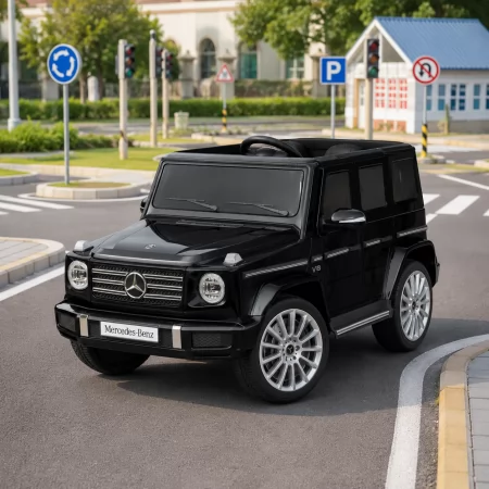 Дитячий електромобіль Джип Mercedes-Benz G-Class G500 Гелендваген Bambi M 5028 EBLRS-2 фарбований чорний, 4 мотори по 25W, EVA, шкіра, MP3, USB