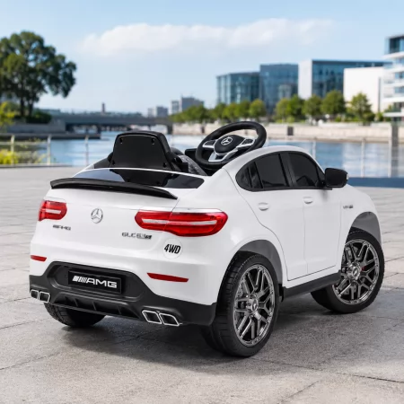 Дитячий електромобіль Джип Mercedes-Benz GLC 63S AMG Bambi M 4140EBLR-1 білий, 4 мотори по 30W, EVA, шкіра, USB, TF