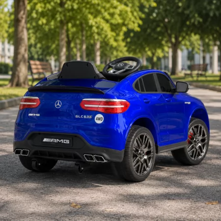 Дитячий електромобіль Джип Mercedes-Benz GLC 63S AMG Bambi M 4140EBLRS-4 синій, фарбований кузов, 4 мотори по 30W, EVA, шкіра, USB, TF