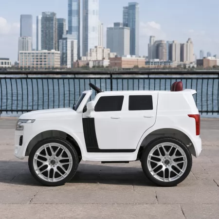 Дитячий електромобіль Джип Nissan Bambi M 4837 EBLR-1 білий, 4 мотори по 25W, EVA, сидіння з екошкіри, MP3, USB Дитячий електромобіль Джип Nissan Bambi M 4837 EBLR-1 білий, 4 мотори по 25W, EVA, сидіння з екошкіри, MP3, USB