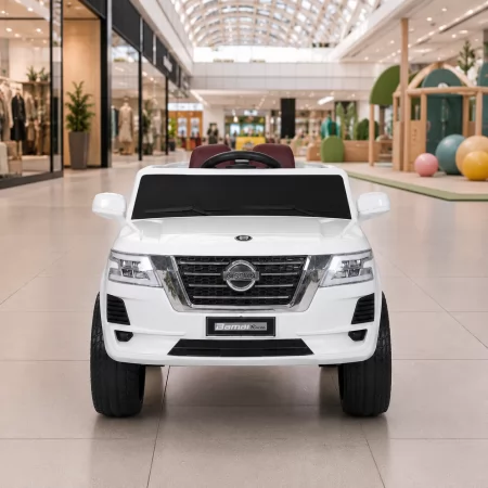 Дитячий електромобіль Джип Nissan Bambi M 4837 EBLR-1 білий, 4 мотори по 25W, EVA, сидіння з екошкіри, MP3, USB Дитячий електромобіль Джип Nissan Bambi M 4837 EBLR-1 білий, 4 мотори по 25W, EVA, сидіння з екошкіри, MP3, USB