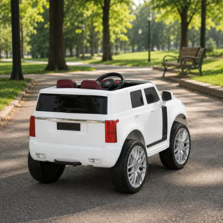 Дитячий електромобіль Джип Nissan Bambi M 4837 EBLR-1 білий, 4 мотори по 25W, EVA, сидіння з екошкіри, MP3, USB Дитячий електромобіль Джип Nissan Bambi M 4837 EBLR-1 білий, 4 мотори по 25W, EVA, сидіння з екошкіри, MP3, USB