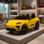 Детский электромобиль Джип Porsche Macan Turbo M 6314EBLR-6 желтый, 2 мотора по 35W, EVA, экокожа, Bluetooth, MP3