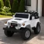 Детский электромобиль Джип Toyota Land Cruiser FJ40 Bambi M 4968 EBLR-1 двухместный белый, 4 мотора по 80W, EVA, кожа, USB, Bluetooth, свет