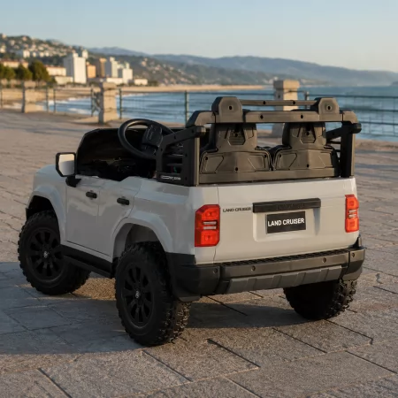 Дитячий електромобіль Джип Toyota Land Cruiser M 6280EBLR-11 двомісний, 2 мотори по 45W, MP3/USB/TF, Bluetooth, EVA, шкіра, сірий