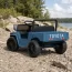 Детский электромобиль Джип Toyota Land Cruiser Pickup M 6308EBLR-4 синий, 2 мотора по 35W, EVA, кожа, Bluetooth, MP3