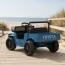 Детский электромобиль Джип Toyota Land Cruiser Pickup M 6308EBLR-4 синий, 2 мотора по 35W, EVA, кожа, Bluetooth, MP3