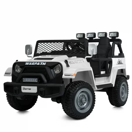 Детский электромобиль Джип Warpath Gravity M 6108EBLR-1 двухместный, 4 мотора по 90W, EVA, кожа, Bluetooth, MP3, USB, FM, белый