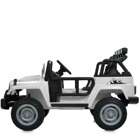 Детский электромобиль Джип Warpath Gravity M 6108EBLR-1 двухместный, 4 мотора по 90W, EVA, кожа, Bluetooth, MP3, USB, FM, белый