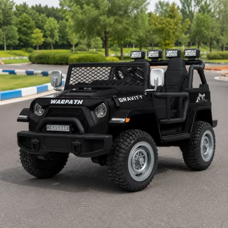 Детский электромобиль Джип Warpath Gravity M 6108EBLR-2 двухместный, 4 мотора по 90W, EVA, кожа, Bluetooth, MP3, USB, FM, черный