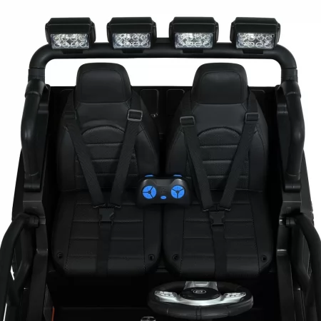 Детский электромобиль Джип Warpath Gravity M 6108EBLR-2 двухместный, 4 мотора по 90W, EVA, кожа, Bluetooth, MP3, USB, FM, черный