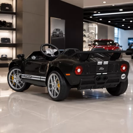 Дитячий електромобіль Ford GT M 6107EBLR-2 чорний, 4 мотори по 90W, Bluetooth, шкіра