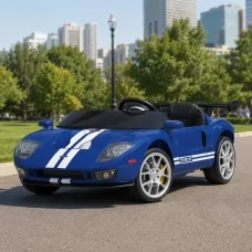 Детский электромобиль Ford GT M 6107EBLR-4 синий, 4 мотора по 90W, Bluetooth, кожа Детский электромобиль Ford GT M 6107EBLR-4 синий, 4 мотора по 90W, Bluetooth, кожа