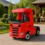 Дитячий електромобіль вантажівка Scania R500 M 6062EBLR-3 червоний, 4 мотори по 35W, MP3, USB, Bluetooth, EVA, екошкіра