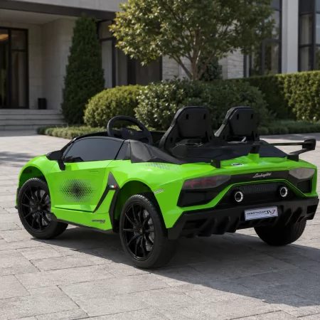 Дитячий електромобіль Lamborghini Aventador SVJ Roadster M 6026EBLR-5 двомісний, 4 мотори по 45W, EVA, екошкіра, MP3, Bluetooth, зелений Дитячий електромобіль Lamborghini Aventador SVJ Roadster M 6026EBLR-5 двомісний, 4 мотори по 45W, EVA, екошкіра, MP3, Bluetooth, зелений